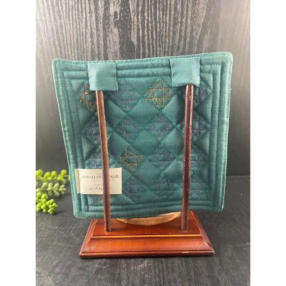 The Amish Heritage CAROLINE Girl with Baby Cradle and Amish Quilt Figurine - Picture 5 of 7